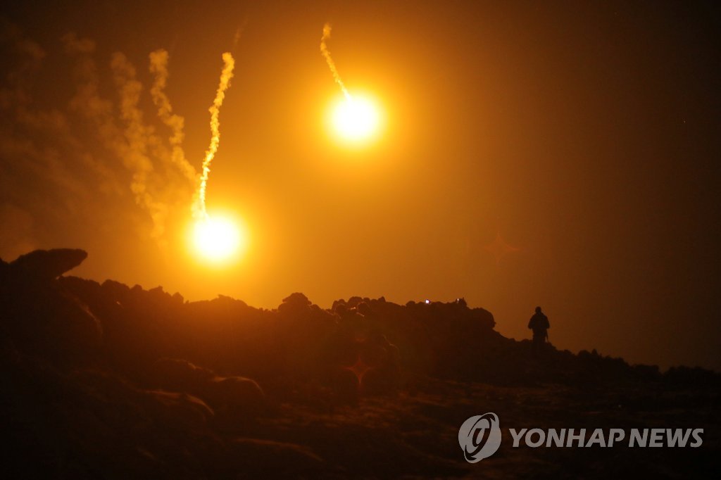 11일 국제동맹군과 SDF의 공격을 받는 IS 최후 거점 바구즈