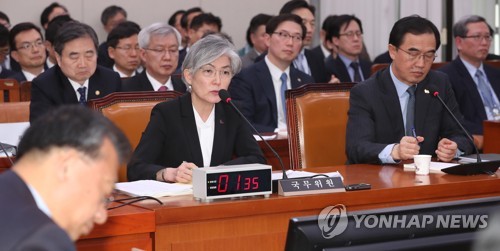 답변하는 강경화 외교부 장관