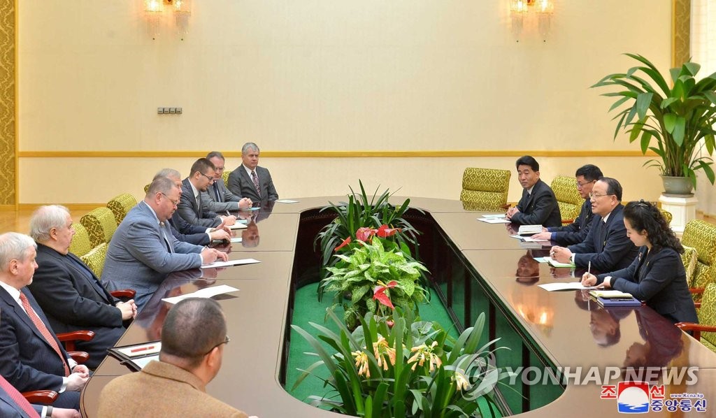 Russian parliamentary delegation visits P'yang Russian parliamentary delegation visits P'yang