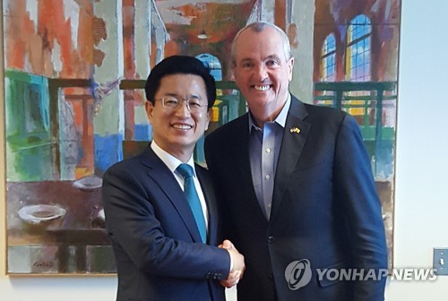 허태정 대전시장, 뉴저지 주지사 만나