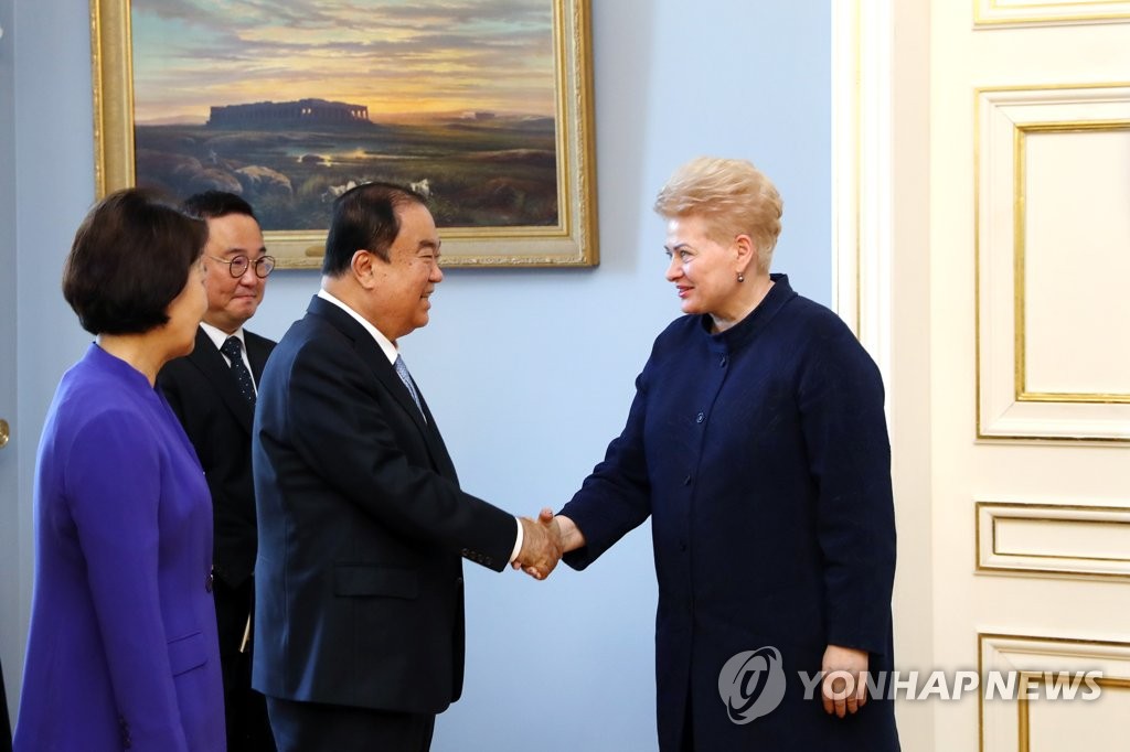 문희상 국회의장, 리투아니아 대통령 예방