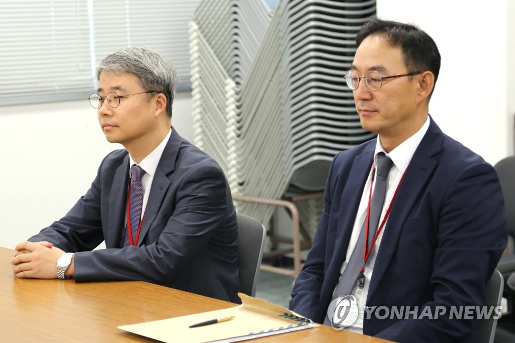 한·일 '수출 규제' 실무 협의 한국 대표들