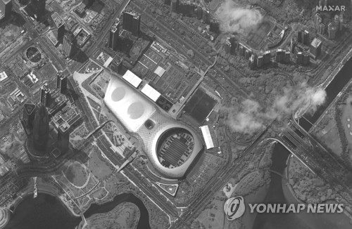 홍콩 인근 집결 중국군 차량 위성 사진