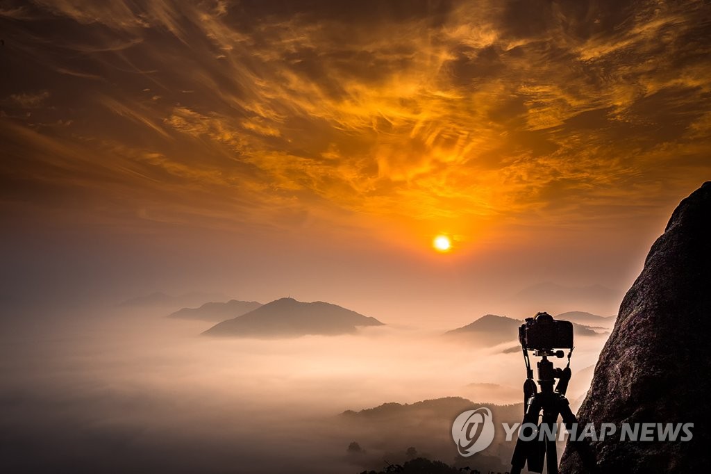 옥천 운무대에서 본 일출