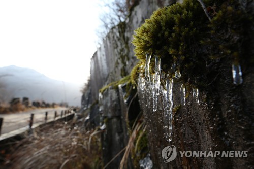 '때 이른 한파' 무등산에 첫얼음