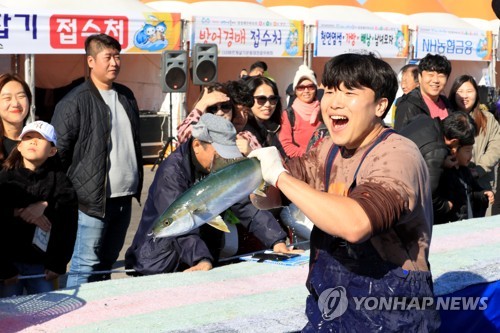 모슬포 최남단 방어축제 개막