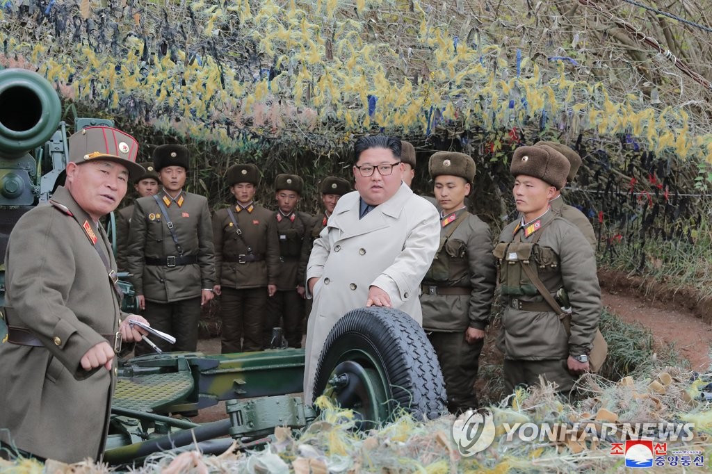 북한 김정은 위원장, 창린도 방어대 시찰