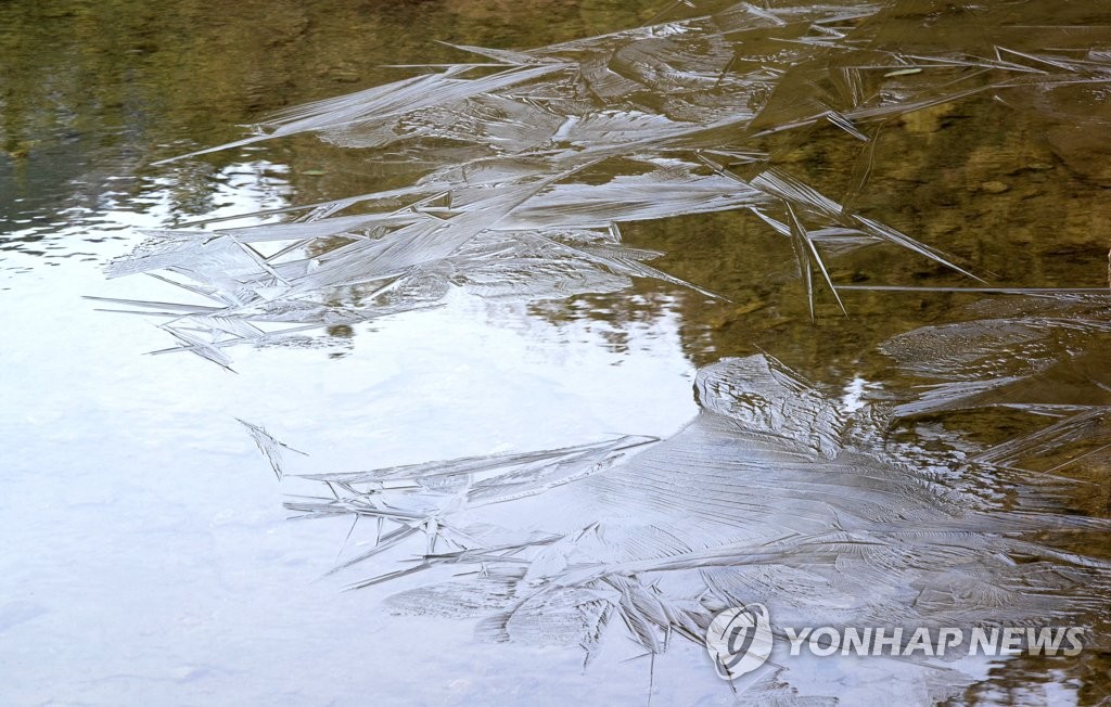 우수, 계곡의 얼음도 해빙으로