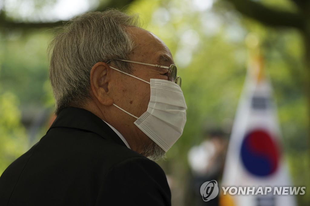 '한국인 원폭 희생자 위령제' 참석한 생존자 이종근 씨