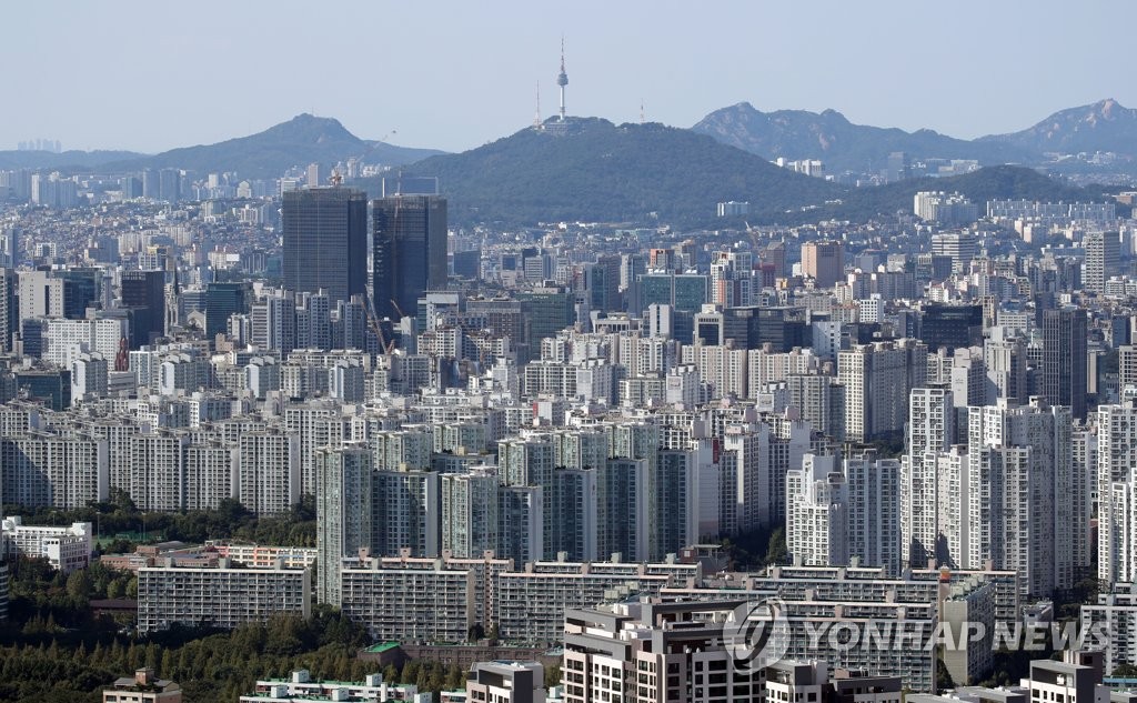 서울 강남구 일대 아파트 단지·고층 빌딩 밀집 지역 모습