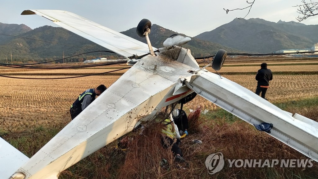 영암서 추락한 경비행기
