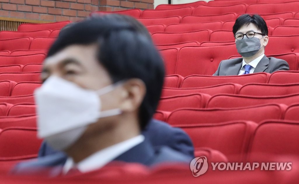 보직변경 신고식 참석한 이성윤-한동훈