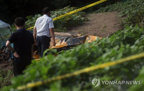 의령 경비행기 추락 사망 현장