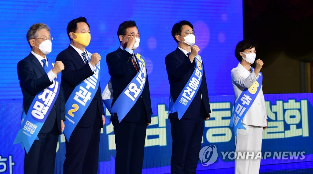호남 경산 결의 다지는 민주당 후보들