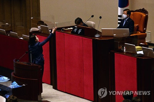 배현진, 국회의장에게 삿대질?