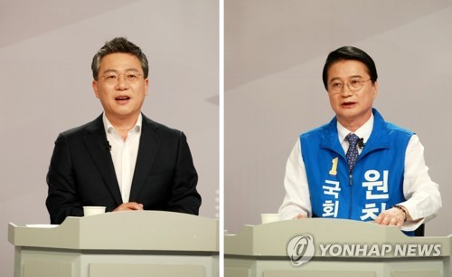 공방 펼치는 박정하·원창묵 후보