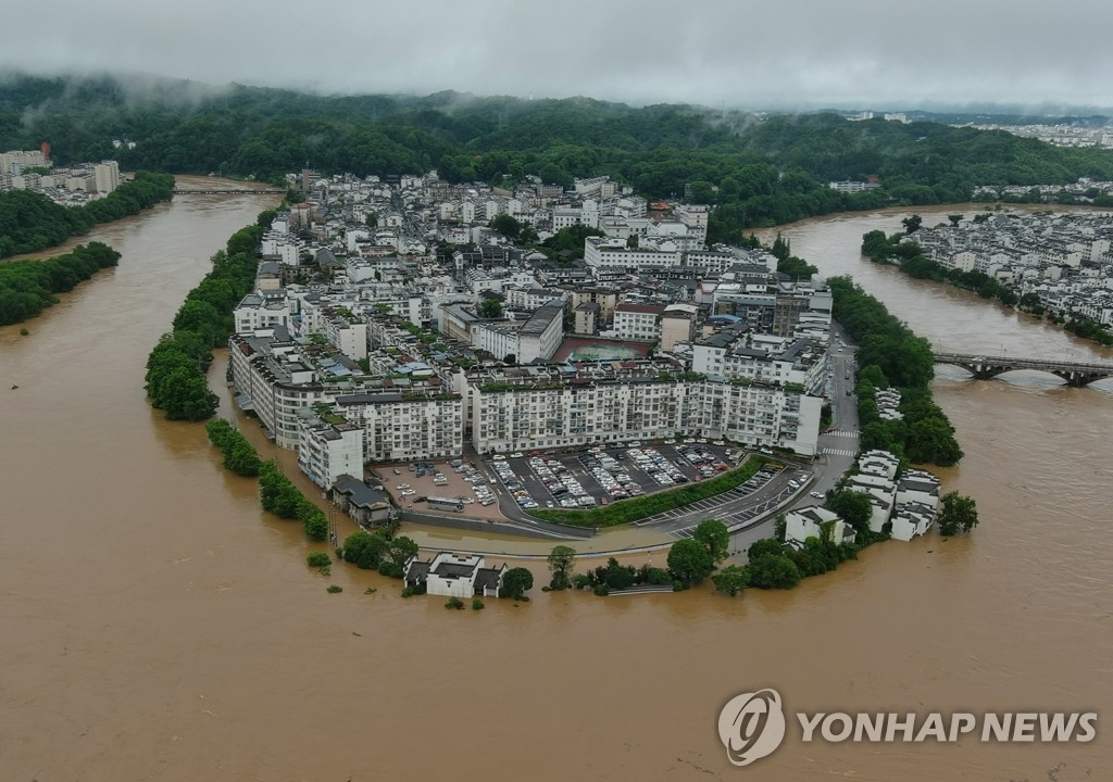 올들어 첫 홍수 발생한 중국 장시성