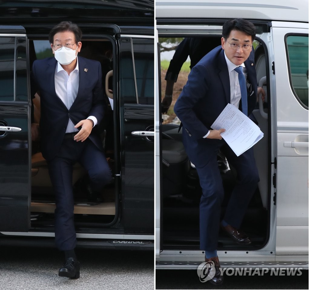 광주서 토론 나서는 이재명·박용진