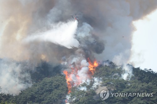 인왕산 산불 진화작업