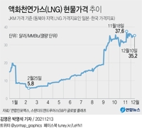 [그래픽] 액화천연가스(LNG) 현물가격 추이