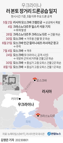  우크라이나 러 본토 장거리 드론공습 일지