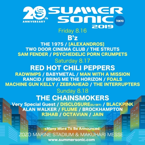 2019SUMMER SONIC海报（YG娱乐供图）
