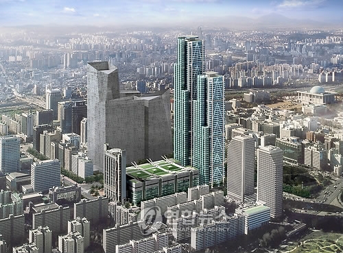 A rendering of Parc 1, a new skyscraper to be built in the financial district of Yeouido, Seoul. (Yonhap)