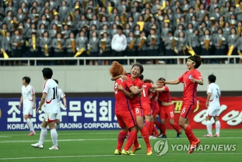 (2nd LD) S. Korea play to 1-1 draw with N. Korea in historic women's football showdown in Pyongyang