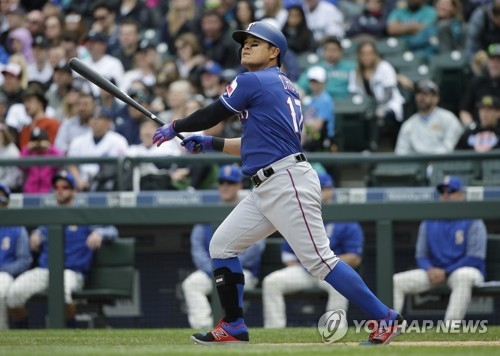 Rangers' Choo Shin-soo hits 1st home run of '17