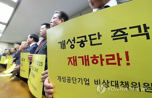(LEAD) Businessmen call for probe into shutdown of factory park in N. Korea - 1
