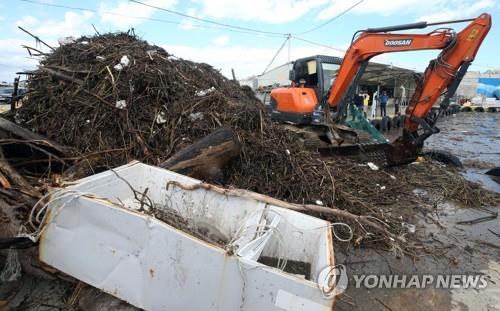 Typhoons leave behind mountains of trash on east coast beaches