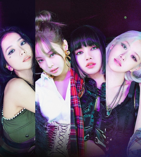 This image, provided by YG Entertainment, shows K-pop group BLACKPINK members Jisoo (from L), Jennie, Lisa and Rose. The group released its first full-length album on Oct. 2, 2020. (PHOTO NOT FOR SALE) (Yonhap)