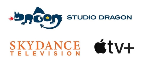 The logos of Studio Dragon, Skydance Television and Apple TV+ (PHOTO NOT FOR SALE) (Yonhap)