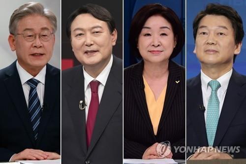 (LEAD) With election month away, Yoon, Lee neck and neck: surveys