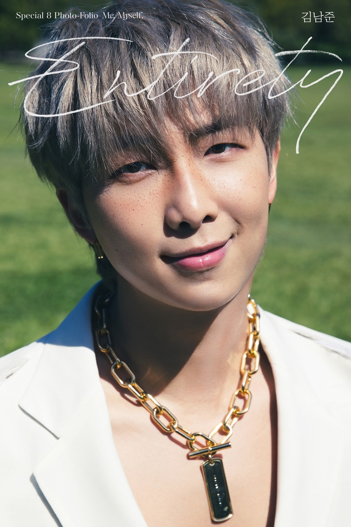 A teaser image for BTS rapper RM's upcoming book of photography, titled "Me, Myself, and RM: Entirety," provided by Big Hit Music (PHOTO NOT FOR SALE) (Yonhap)