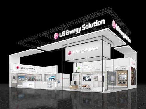 This image, provided by LG Energy Solution Ltd. on May 10, 2022, shows its booth at electrical energy storage Europe 2022. (PHOTO NOT FOR SALE) (Yonhap)