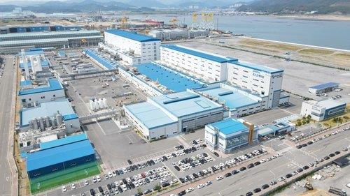 This Nov. 10, 2022, file photo shows POSCO Future M's cathode plant in Gwangyang, some 300 kilometers southwest of Seoul, as provided by the company. (PHOTO NOT FOR SALE) (Yonhap)