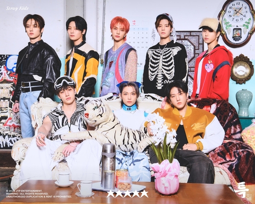K-pop boy group Stray Kids is seen in this photo provided by JYP Entertainment. (PHOTO NOT FOR SALE) (Yonhap)
