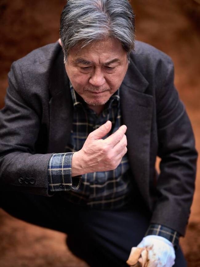 Actor Choi Min-sik, who plays a feng shui master in Jang Jae-hyun's new occult thriller "Exhuma," is seen in this photo provided by Showbox Co. on Feb. 23, 2024. (PHOTO NOT FOR SALE) (Yonhap)
