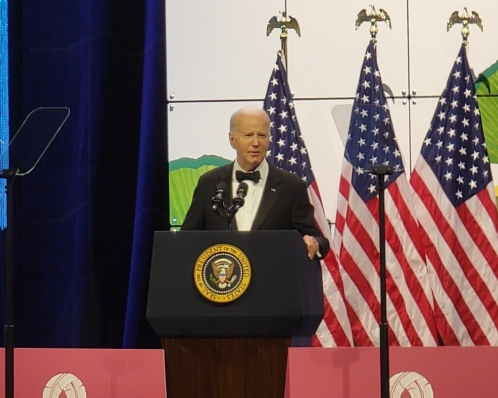 U.S. President Joe Biden speaks during an event organized by the Asian Pacific American Institute for Congressional Studies in Washington on May 14, 2024. (Yonhap) 