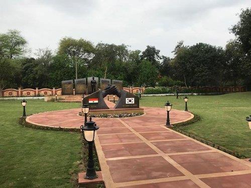 Le parc de l'Amitié indo-coréen à New Delhi, le 3 juin 2020. (Photo fournie par l'ambassade de Corée du Sud en Inde. Revente et archivage interdits)