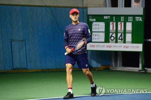 Kwon Soon-woo. (Photo fournie par l'Association coréenne de tennis. Revente et archivage interdits) 