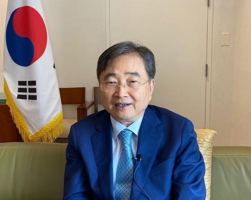 L'ambassadeur sud-coréen auprès des Nations unies, Cho Hyun, lors d'une récente interview accordée à l'agence de presse Yonhap à New York. (Yonhap)