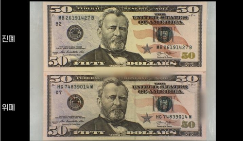 Fausse monnaie - 50 dollars américains (100 billets)