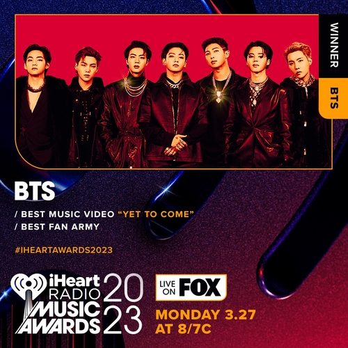 BTS remporte 2 prix aux iHeartRadio Music Awards 2023