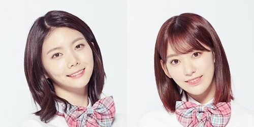 '프로듀스48' 가은(왼쪽)과 미야와키 사쿠라[엠넷 제공]