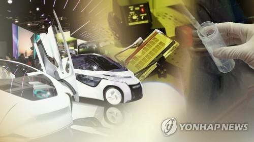 韓国は未来車、システムＬＳＩ、バイオ・ヘルスなどの育成を通じて輸出不振を脱することを目指す（コラージュ）＝（聯合ニュースＴＶ）