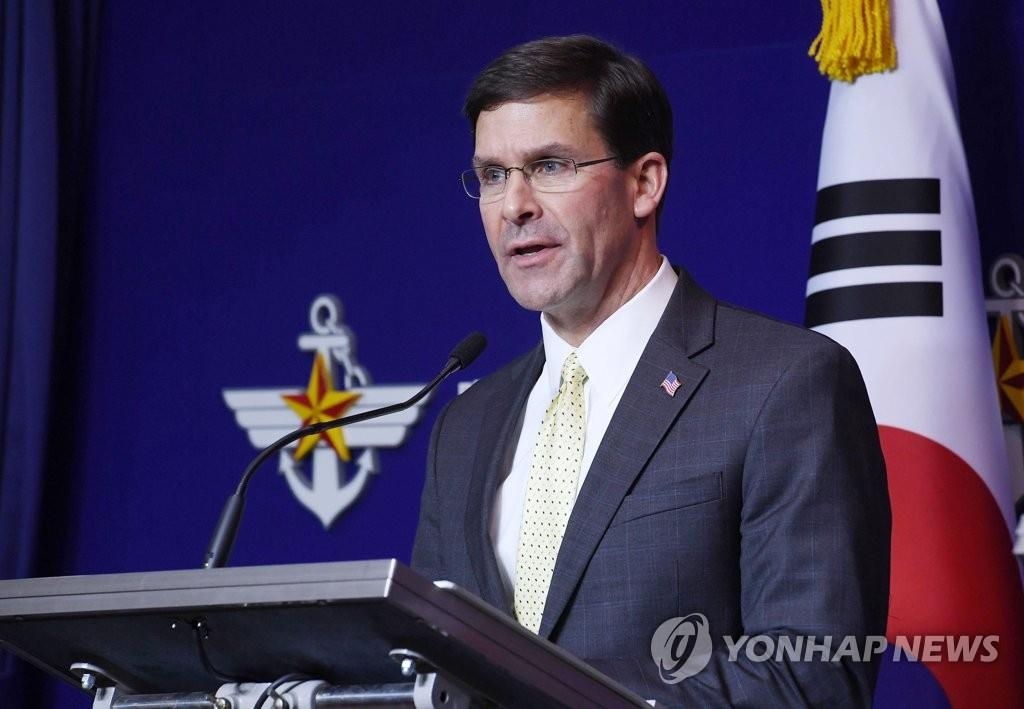 米国防長官「韓国から米軍撤収の命令出していない」