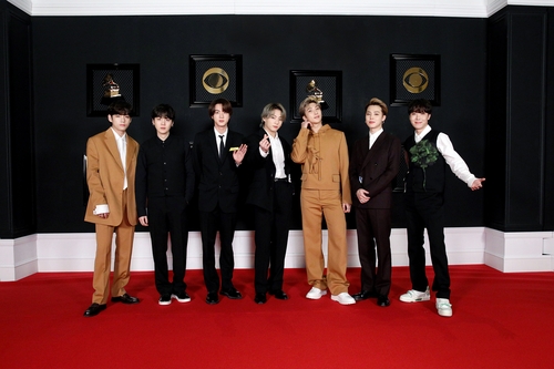 ＢＴＳはグラミー賞のレッドカーペットにリモートで参加した（ビッグヒットエンターテインメント提供）＝（聯合ニュース）≪転載・転用禁止≫