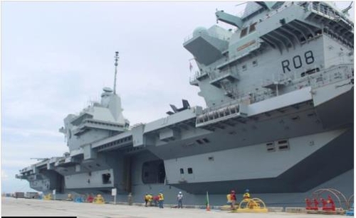 英最新鋭空母の釜山入港取りやめ　韓国海軍と災害救助訓練実施へ